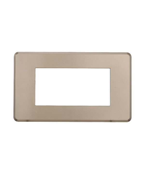 ETTROIT Placca Slim Sottile 4P Serie Moon Colore Titanio Compatibile Con Bticino Axolute Air