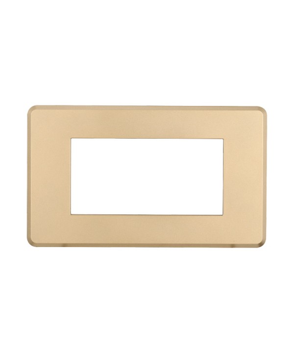 ETTROIT Placca Slim Sottile 4P Serie Moon Colore Oro Compatibile Con Bticino Axolute Air