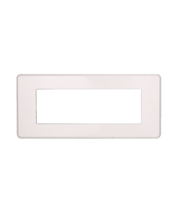 ETTROIT Placca Slim Sottile 6P Serie Moon Colore Bianco Compatibile Con Bticino Axolute Air