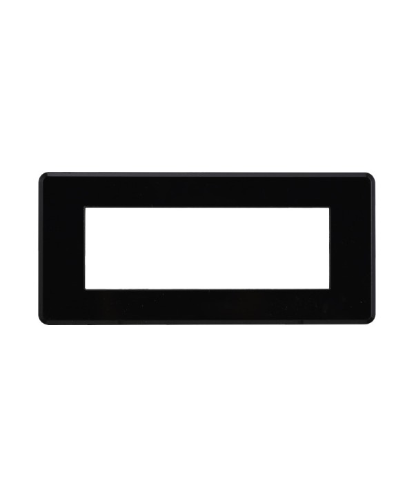 ETTROIT Placca Slim Sottile 6P Serie Moon Colore Nero Compatibile Con Bticino Axolute Air