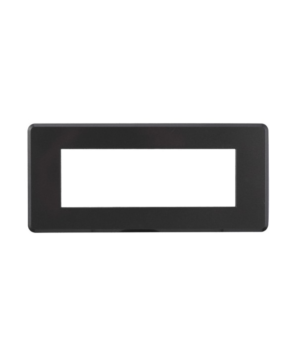 ETTROIT Placca Slim Sottile 6P Serie Moon Colore Acciaio Scuro Compatibile Con Bticino Axolute Air