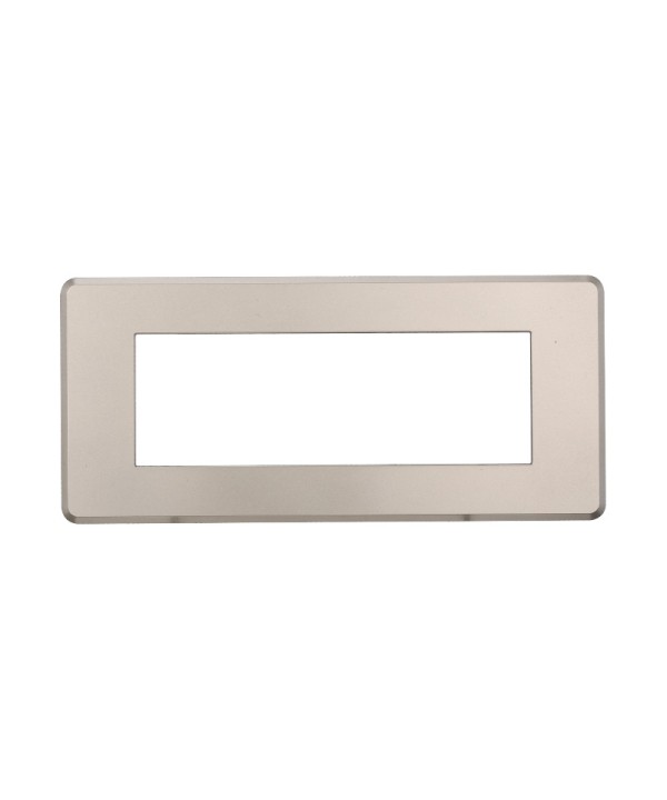 ETTROIT Placca Slim Sottile 6P Serie Moon Colore Titanio Compatibile Con Bticino Axolute Air