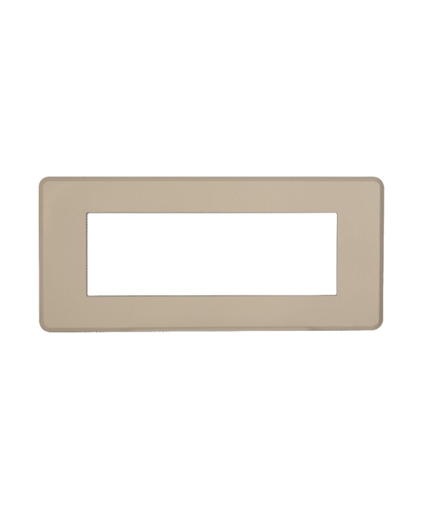 ETTROIT Placca Slim Sottile 6P Serie Moon Colore Sabbia Compatibile Con Bticino Axolute Air