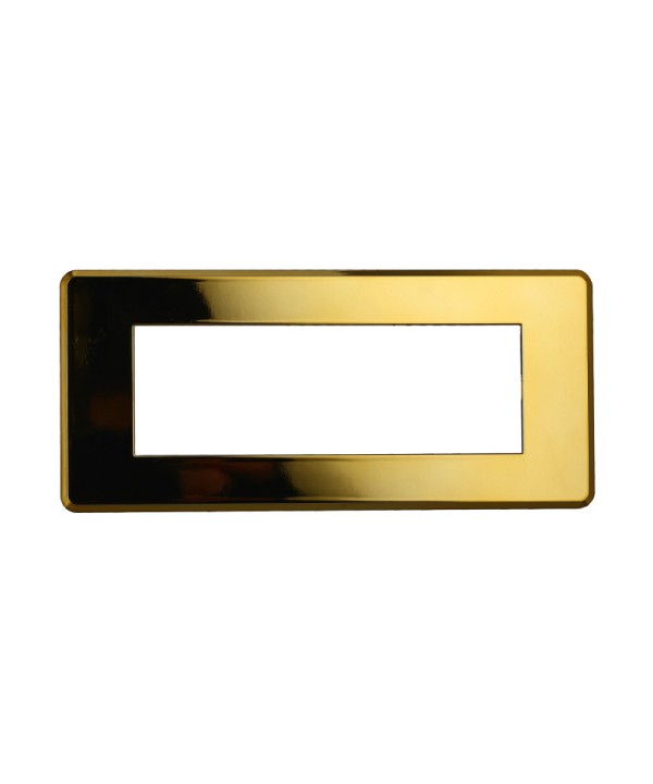 ETTROIT Placca Slim Sottile 6P Serie Moon Colore Oro Lucido Compatibile Con Bticino Axolute Air