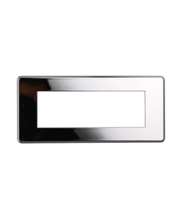 ETTROIT Placca Slim Sottile 6P Serie Moon Colore Cromo Lucido Compatibile Con Bticino Axolute Air