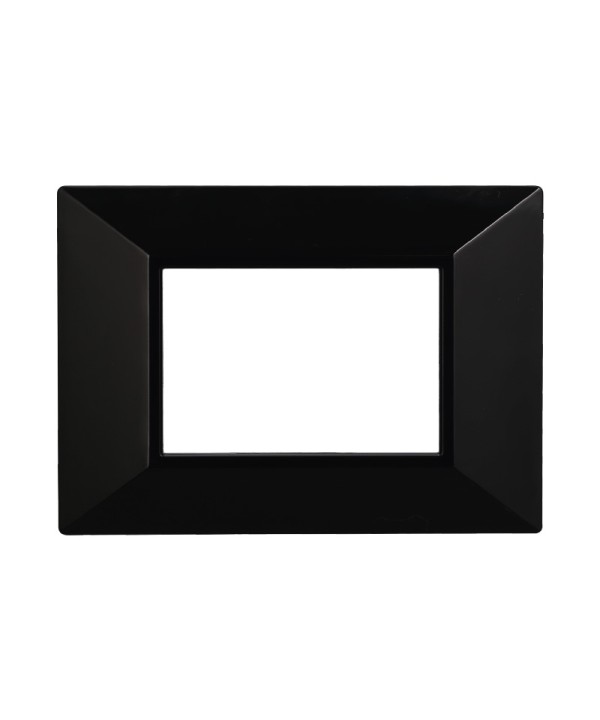 ETTROIT Placca Piramide Serie Moon 3P Colore Nero Compatibile Con Bticino Axolute
