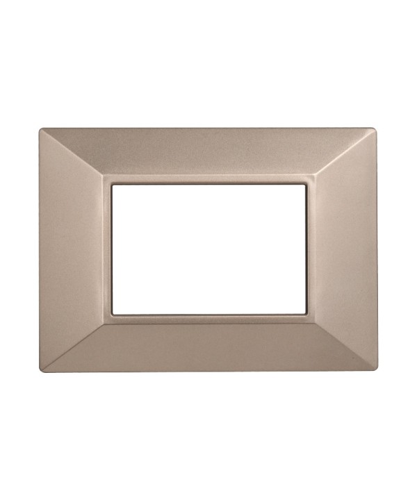 ETTROIT Placca Piramide Serie Moon 3P Colore Bronzo Compatibile Con Bticino Axolute