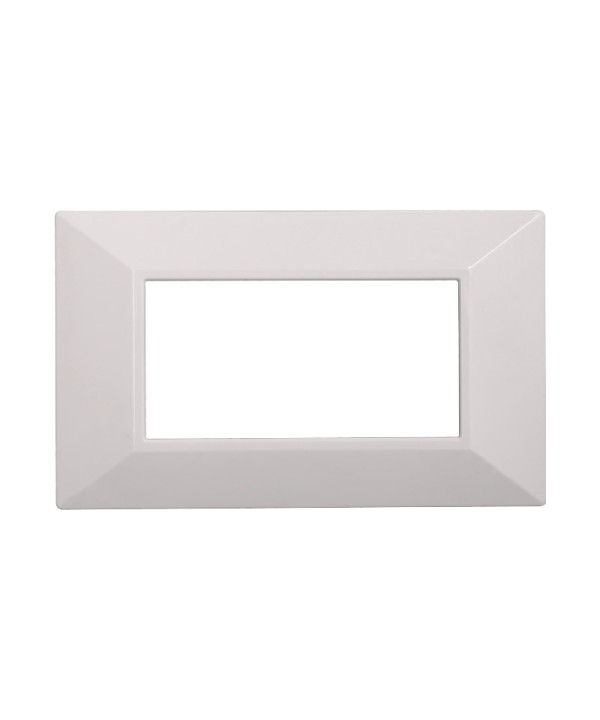 ETTROIT Placca Piramide Serie Moon 4P Colore Bianco Compatibile Con Bticino Axolute