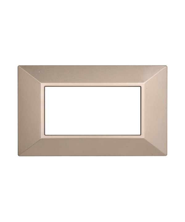ETTROIT Placca Piramide Serie Moon 4P Colore Bronzo Compatibile Con Bticino Axolute