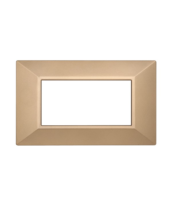 ETTROIT Placca Piramide Serie Moon 4P Colore Oro Compatibile Con Bticino Axolute