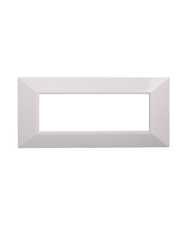 ETTROIT Placca Piramide Serie Moon 6P Colore Bianco Compatibile Con Bticino Axolute