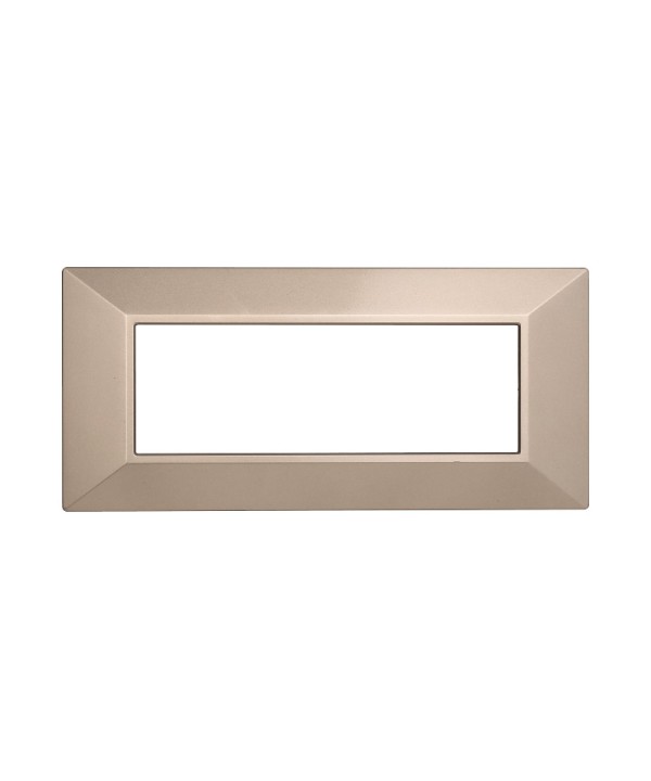 ETTROIT Placca Piramide Serie Moon 6P Colore Bronzo Compatibile Con Bticino Axolute