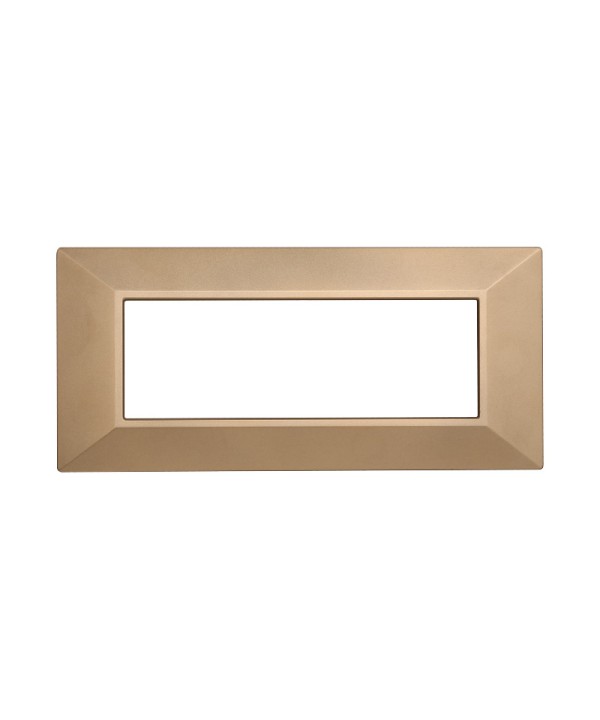 ETTROIT Placca Piramide Serie Moon 6P Colore Oro Compatibile Con Bticino Axolute