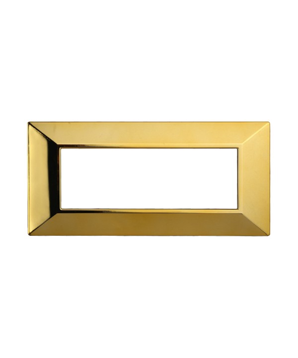 ETTROIT Placca Piramide Serie Moon 6P Colore Oro Lucido Compatibile Con Bticino Axolute