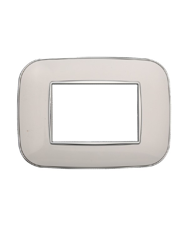 ETTROIT Placca Orbis Serie Moon 3P Colore Bianco Compatibile Con Bticino Axolute