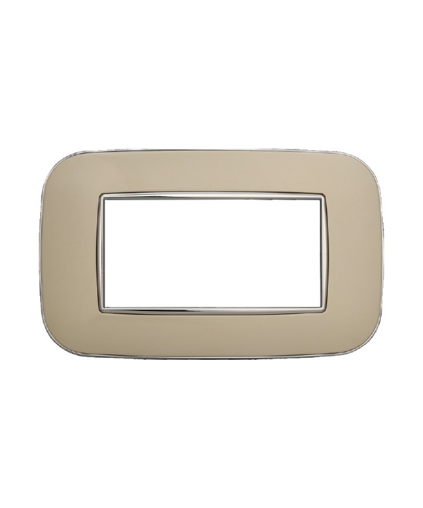 ETTROIT Placca Orbis Serie Moon 4P Colore Sabbia Compatibile Con Bticino Axolute