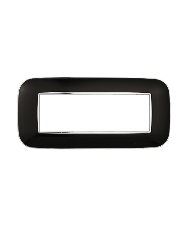 ETTROIT Placca Orbis Serie Moon 6P Colore Nero Compatibile Con Bticino Axolute