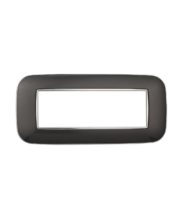 ETTROIT Placca Orbis Serie Moon 6P Colore Acciaio Scuro Compatibile Con Bticino Axolute