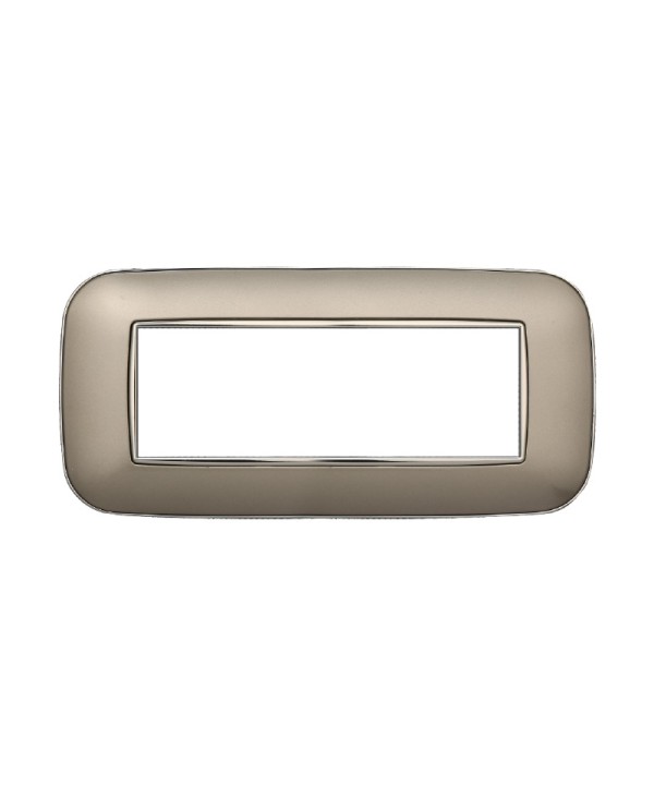 ETTROIT Placca Orbis Serie Moon 6P Colore Titanio Compatibile Con Bticino Axolute