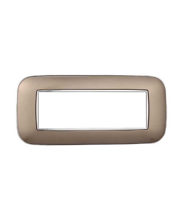 ETTROIT Placca Orbis Serie Moon 6P Colore Bronzo Compatibile Con Bticino Axolute