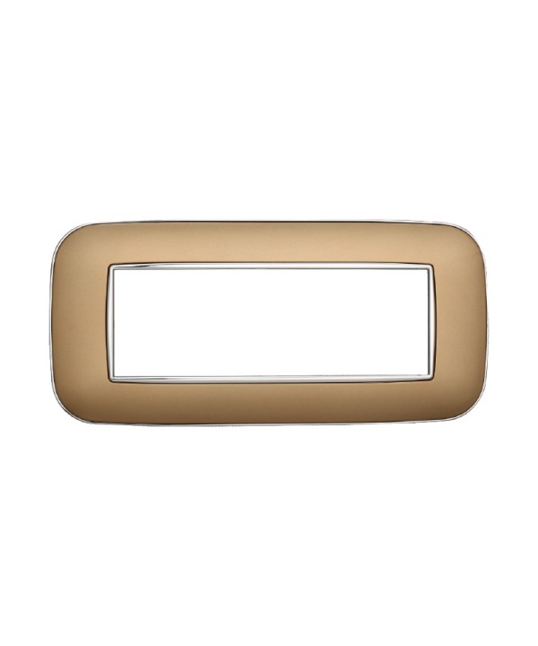 ETTROIT Placca Orbis Serie Moon 6P Colore Oro Compatibile Con Bticino Axolute
