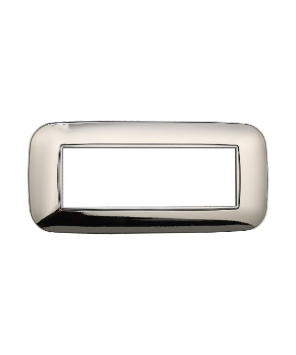 ETTROIT Placca Orbis Serie Moon 6P Colore Cromo Lucido Compatibile Con Bticino Axolute