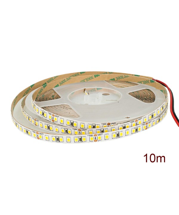 24V Bobina Led Da 10 Metri IP20 2700K 12W/M 1600 smd 2835 2000 LM/M Passo 8mm