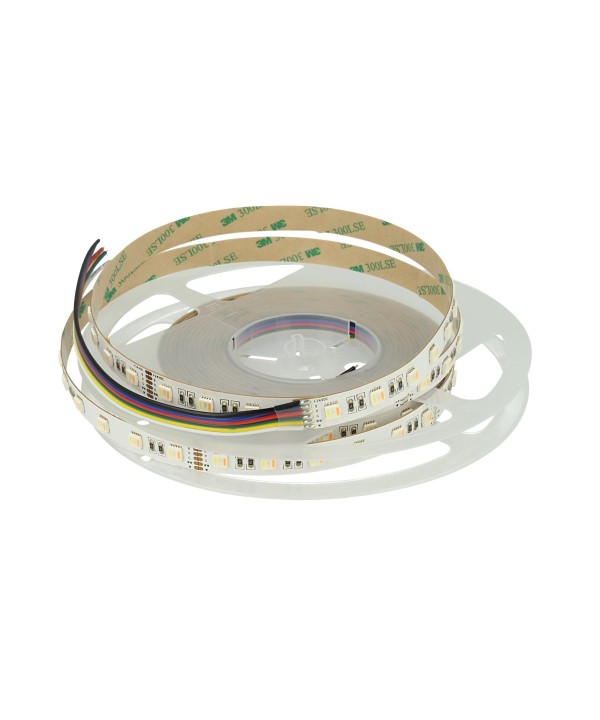 24V Bobina Striscia Led RGB + CCT 5 Colori Canali 23W/M RGB+W+WW 5 Metri
