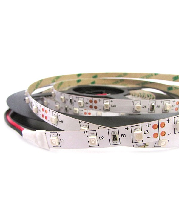 Bobina Led Biadesivo 5 Metri 300 SMD DC 12V Bianco Caldo 3000K Senza Silicone