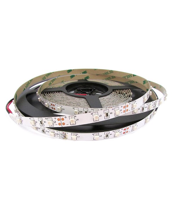 Bobina Led Biadesivo 5 Metri 300 SMD 3528 DC 12V Bianco Freddo Senza Silicone DC 12V