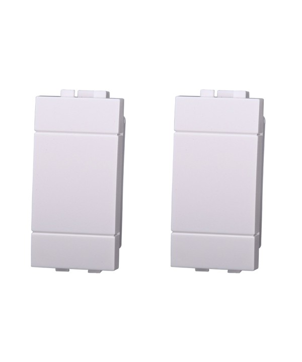 ETTROIT 2 Pezzi Copritasti Copriforo Falso Polo 1P Bianco Compatibile Con Bticino Living Light