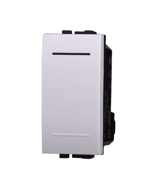 ETTROIT Deviatore 1P 16A Unipolare Colore BIANCO Compatibile Con Bticino Living Light