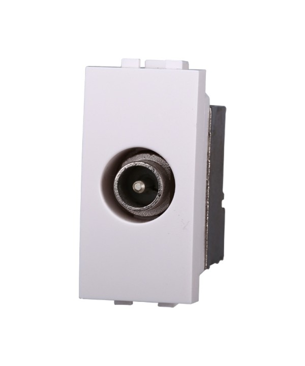 ETTROIT Connettore Presa TV Terminale Maschio Colore BIANCO Compatibile Con Bticino Living Light