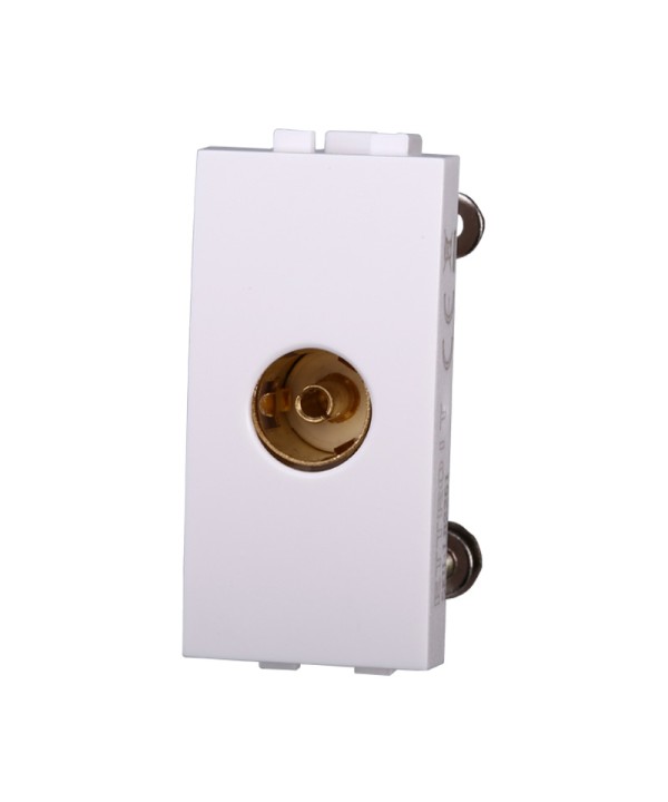 ETTROIT Connettore Presa TV Terminale Femmina Colore BIANCO Compatibile Con Bticino Living Light