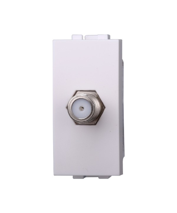 ETTROIT Presa TV SAT A Vite Satellitare Tipo F Colore BIANCO Compatibile Con Bticino Living Light