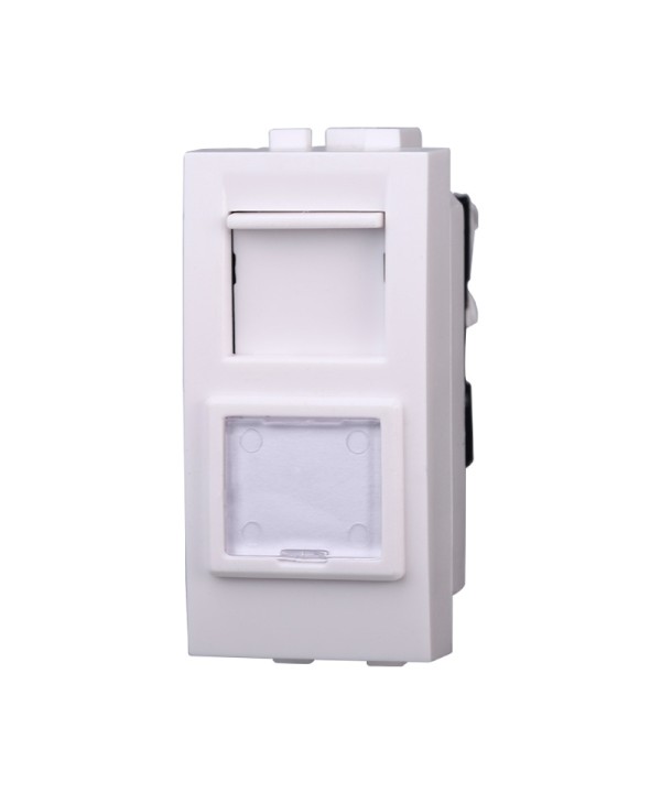 ETTROIT Connettore Rete Presa Dati RJ45 CAT5E Colore BIANCO Compatibile Con Bticino Living Light