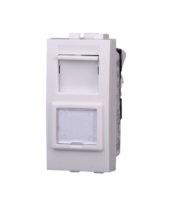 ETTROIT Connettore Rete Presa Dati RJ45 CAT6 Colore BIANCO Compatibile Con Bticino Living Light