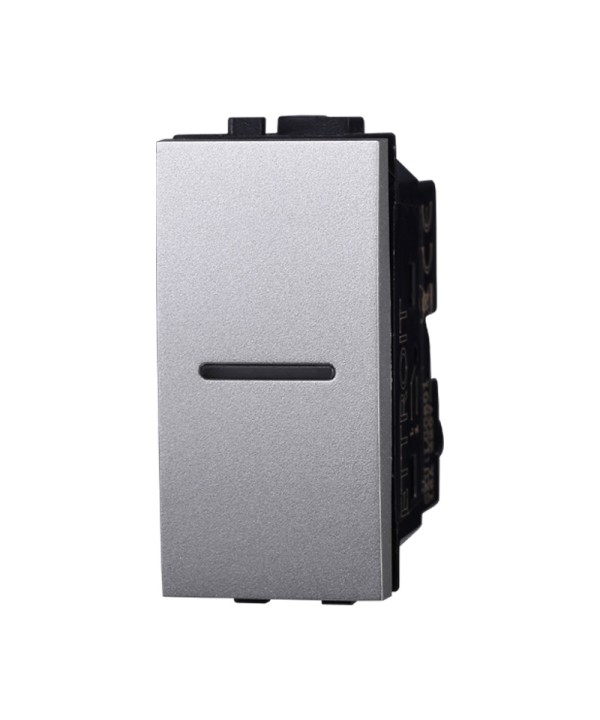ETTROIT Deviatore Assiale 1P 16A Unipolare Colore GRIGIO Compatibile Con Bticino Living International