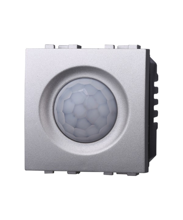 ETTROIT Sensore Movimento PIR Timer 2P 2M Colore GRIGIO Compatibile Con Bticino Living International