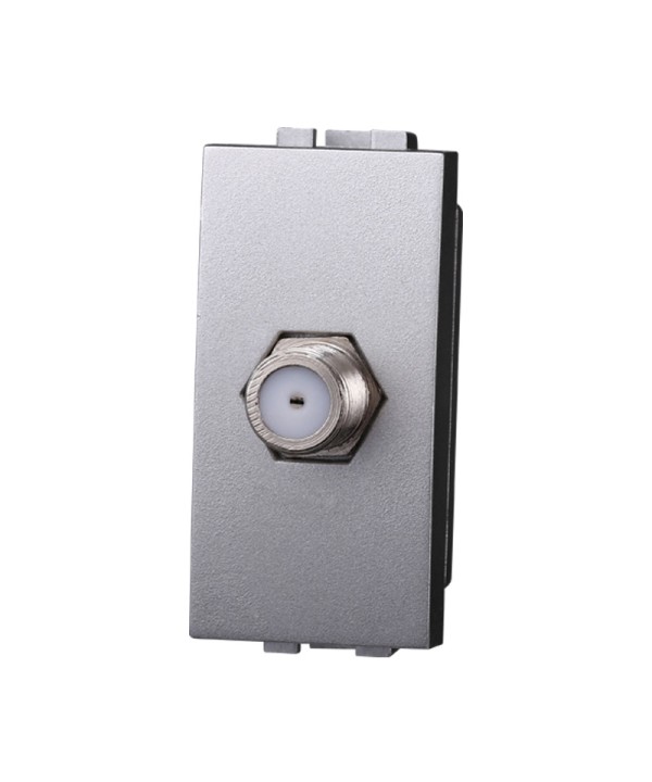 ETTROIT Presa TV SAT A Vite Satellitare Tipo F Colore GRIGIO Compatibile Con Bticino Living International