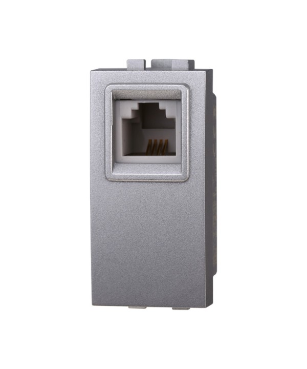 ETTROIT Connettore Telefonica Presa RJ11 Colore GRIGIO Compatibile Con Bticino Living International