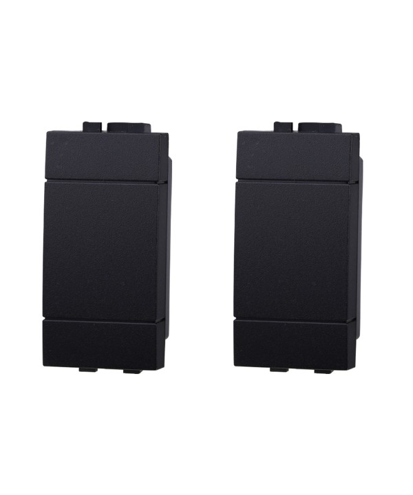 ETTROIT 2 Pezzi Copritasti Copriforo Falso Polo 1P Nero Compatibile Con Bticino Living International