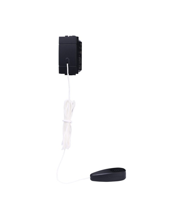 ETTROIT Pulsante Tirante Con Corda 1P 10A Colore Nero Compatibile Con Bticino Living International