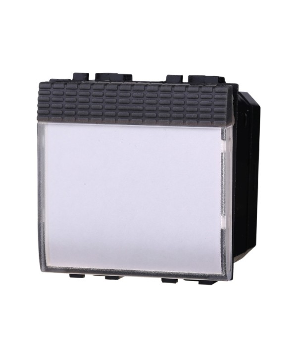 ETTROIT Pulsante Targa Portanome 2P 2M Campanello Colore Nero Compatibile Con Bticino Living International