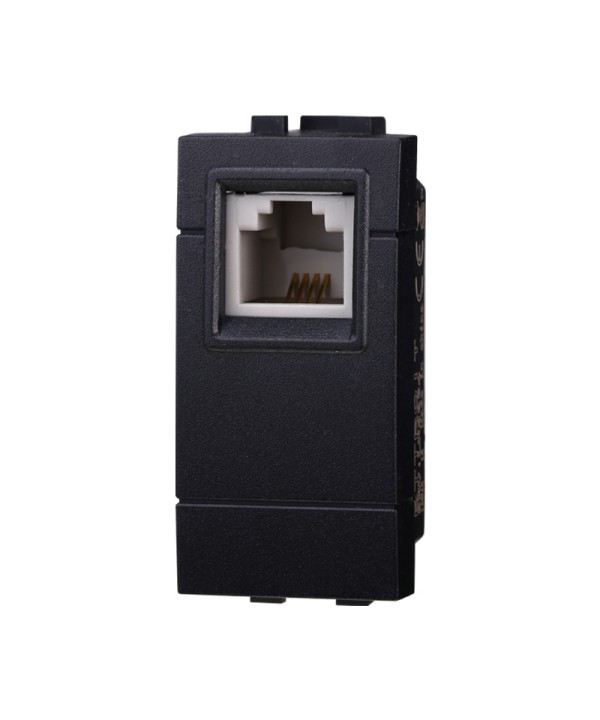 ETTROIT Connettore Telefonica Presa RJ11 Colore Nero Compatibile Con Bticino Living International
