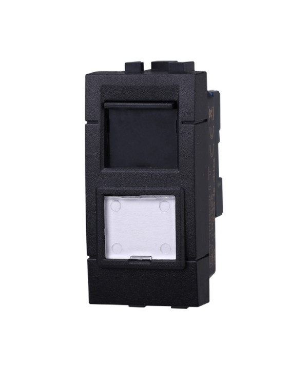 ETTROIT Connettore Rete Presa Dati RJ45 CAT5E Colore Nero Compatibile Con Bticino Living International