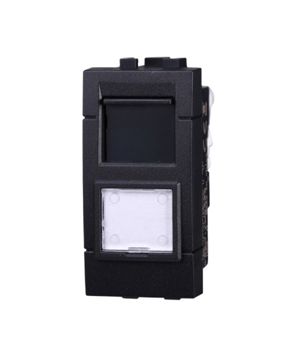 ETTROIT Connettore Rete Presa Dati RJ45 CAT6 Colore Nero Compatibile Con Bticino Living International