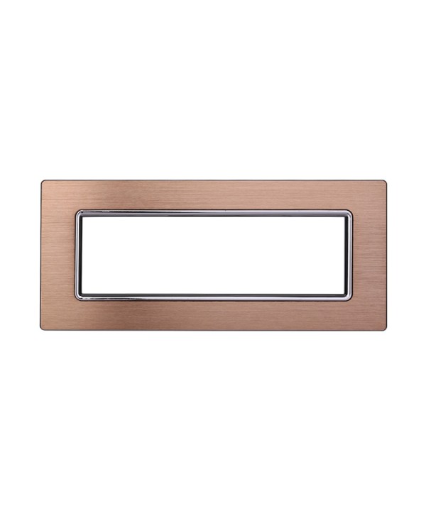 ETTROIT Placca In Alluminio Serie Space 7P Colore Oro Compatibile Con Bticino Living Light