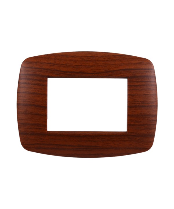 ETTROIT Placca Slim Serie Space 3P Colore Radica Compatibile Con Bticino Living Light