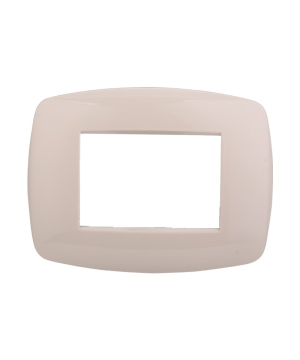 ETTROIT Placca Slim Serie Space 3P Colore Sabbia Compatibile Con Bticino Living Light